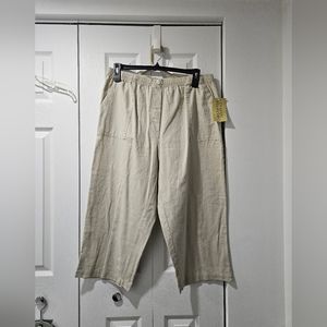 Cotton & Linen blend beige pants